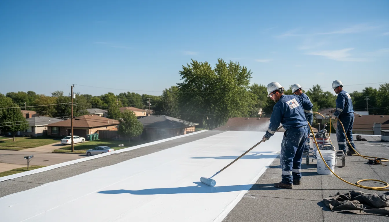 Commercial roof coating in Coralville, IA near me
